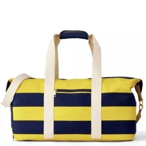 Rowing Blazers Yellow and Navy Blue Duffel Bag Nautical-Inspired NEW